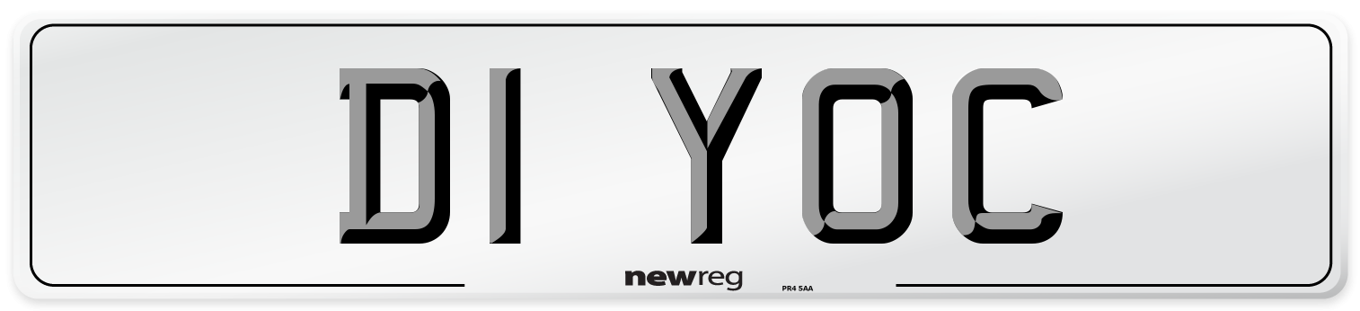 D1 YOC Number Plate from New Reg